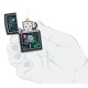 Зажигалка ZIPPO Ladybug Design с покрытием Black Matte, латунь/сталь, черная, матовая, 38x13x57 мм