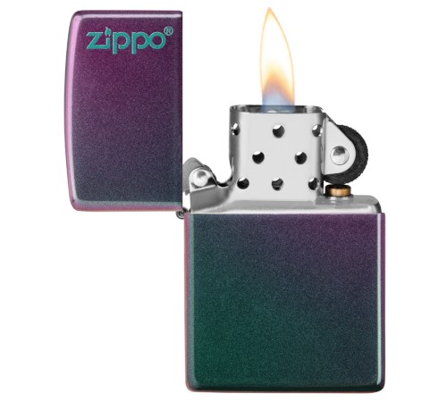 Зажигалка ZIPPO Classic с покрытием Iridescent, латунь/сталь, фиолетовая, матовая, 38x13x57 мм