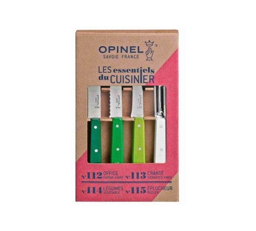 Набор ножей Opinel Les Essentiels Primavera, нержавеющая сталь, (4 шт./уп.), 001709