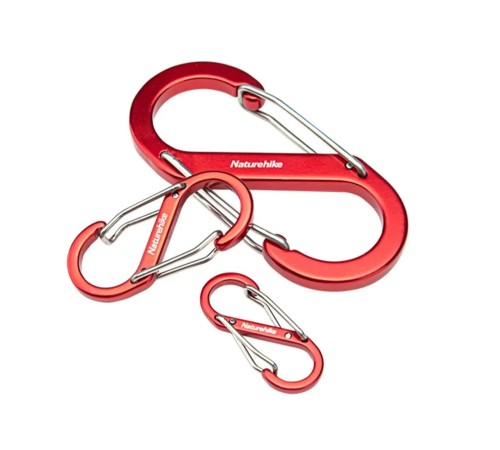 Карабин многофункциональный Naturehike NH20GS004 S-Type 4 см, 4шт