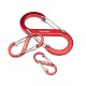 Карабин многофункциональный Naturehike NH20GS004 S-Type 4 см, 4шт