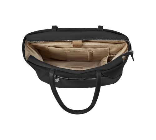 Сумка VICTORINOX Victoria Signature Tote, черная, нейлон/кожа, 51x15x30 см, 19 л