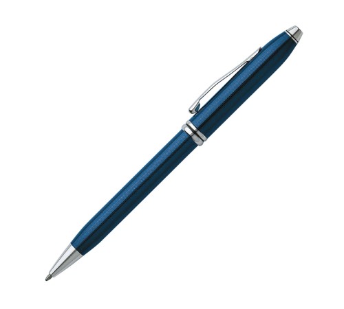Шариковая ручка Cross Townsend, тонкий корпус. Цвет - синий.