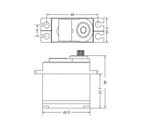 Сервомашинка цифровая JX Servo PDI-6110MG (61г/10.68/0.083/6V) стандартная