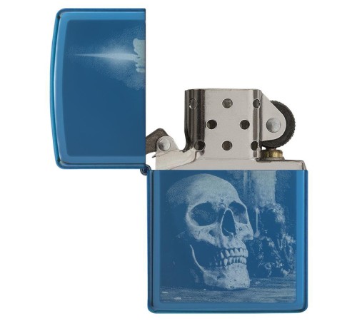 Зажигалка ZIPPO Classic с покрытием High Polish Blue, латунь/сталь, голубая, глянцевая, 36x12x56 мм