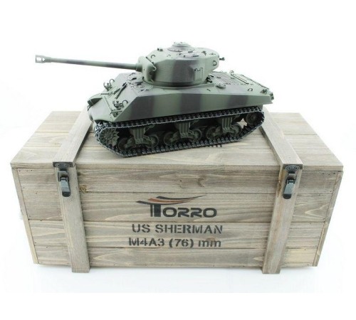 Радиоуправляемый танк Torro Sherman M4A3 76mm 1/16 ИК-пушка V3.0 2.4G RTR