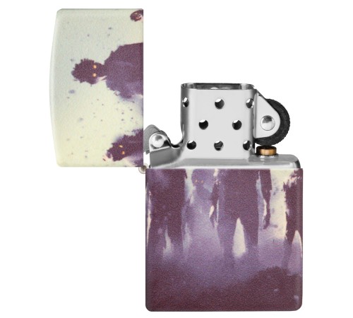 Зажигалка ZIPPO Zombie Design с покрытием 540 Matte, латунь/сталь, белая, матовая, 38x13x57 мм