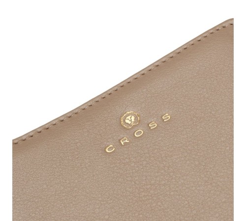 Кошелёк Cross Monaco Taupe, кожа наппа, гладкая, цвет бежевый, 11 x 9 x 2,5 см