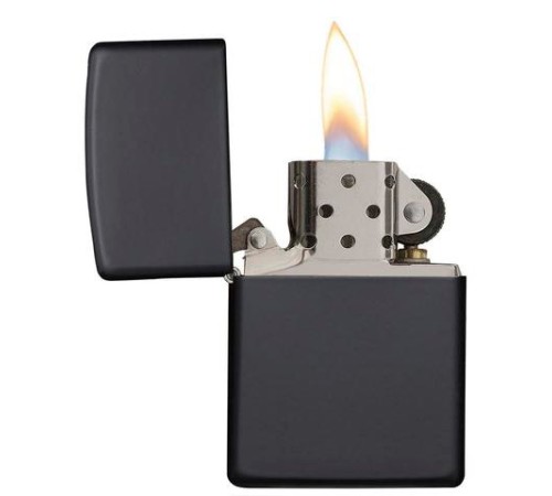 Зажигалка ZIPPO Classic с покрытием Black Matte, латунь/сталь, чёрная, матовая, 38x13x57 мм