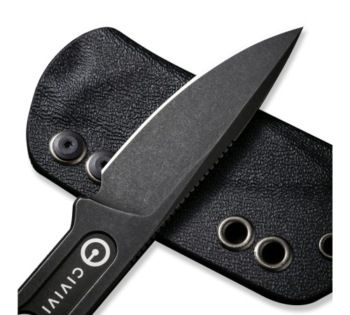 Нож CIVIVI Fixed Blade Circulus 10Cr15CoMoV Steel Black Stonewashed Handle Ostap Hel Design
