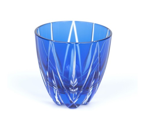 Рюмка TAJIMA GLASS Мерцание звезды 75мл, голубая