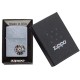 Зажигалка ZIPPO Button с покрытием Street Chrome™, латунь/сталь, серебристая, матовая, 38x13x57 мм