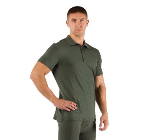 Футболка  мужская DINGO/ кор. рукав/ шерсть 160/ зеленый / XL, DINGO6262XL