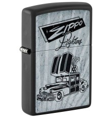 Зажигалка ZIPPO Car Design с покрытием Black Matte, латунь/сталь, черная, 38x13x57 мм