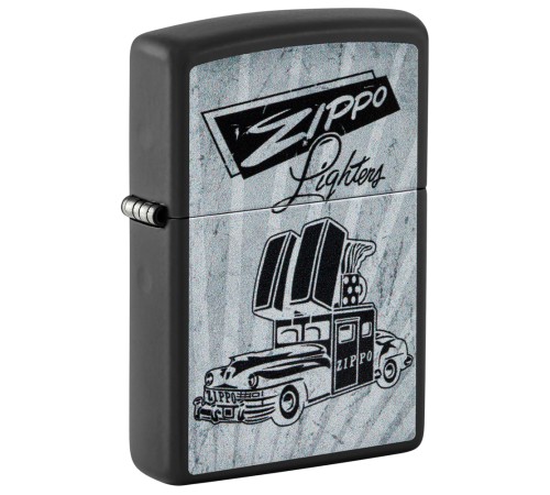 Зажигалка ZIPPO Car Design с покрытием Black Matte, латунь/сталь, черная, 38x13x57 мм