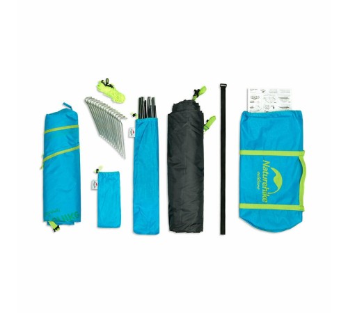 Палатка Naturehike P-Series NH18Z044-P 210T/65D четырехместная, зеленая, 6927595729687