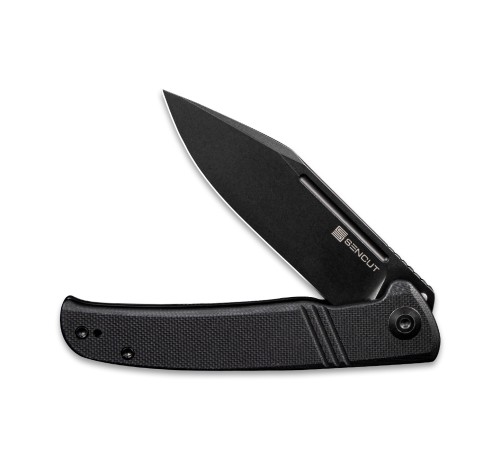Складной нож SENCUT Brazoria D2 Steel Black Stonewashed Handle G10 Black