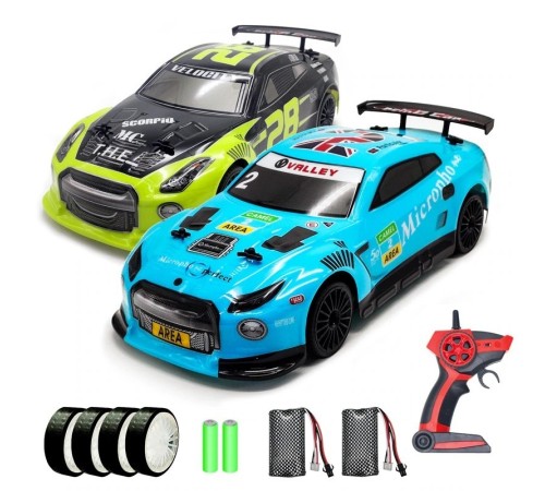 Радиоуправляемая машина Volantex RC для дрифта голубой 4WD 2.4G 1/14 RTR