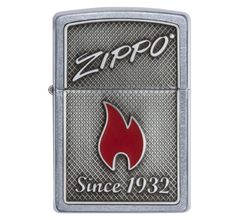Зажигалка ZIPPO Classic с покрытием Street Chrome, латунь/сталь, серебристая, матовая, 36x12x56 мм