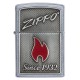 Зажигалка ZIPPO Classic с покрытием Street Chrome, латунь/сталь, серебристая, матовая, 36x12x56 мм