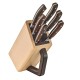 Набор из 6 кованых кухонных приборов VICTORINOX: 5 ножей и вилка, в подставке из бука
