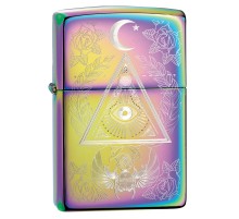 Зажигалка ZIPPO Classic с покрытием Multi Color, латунь/сталь, разноцветная, глянцевая, 38x13x57 мм