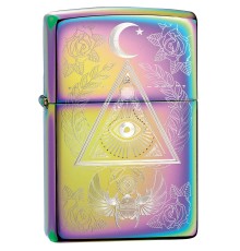 Зажигалка ZIPPO Classic с покрытием Multi Color, латунь/сталь, разноцветная, глянцевая, 38x13x57 мм