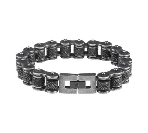 Браслет ZIPPO Bike Chain Bracelet, серый, нержавеющая сталь, 22 см