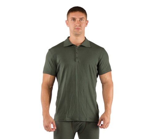 Футболка  мужская DINGO/ кор. рукав/ шерсть 160/ зеленый / XL, DINGO6262XL