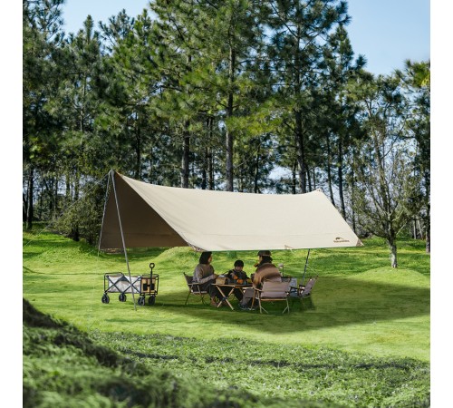 Тент Naturehike Cloud Skies Tarp C2350WS010 150D 500*380 см песочный, 6927595796498