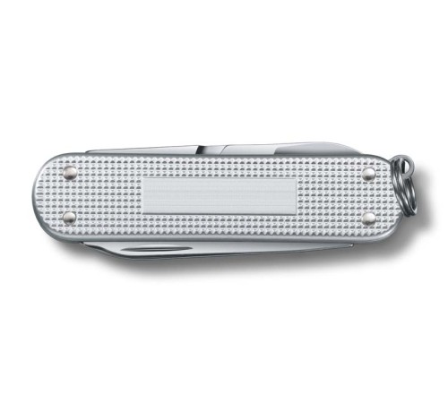 Нож-брелок VICTORINOX Classic Alox, 58 мм, 5 функций, алюминиевая рукоять, серебристый