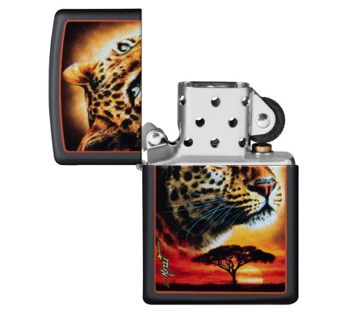 Зажигалка ZIPPO Mazzi® с покрытием Black Matte, латунь/сталь, чёрная, матовая, 38x13x57 мм