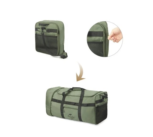 Складная туристическая сумка-тележка Naturehike NH21LX003 XS03 зелёный