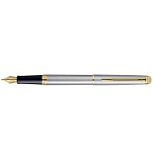 Перьевая ручка Waterman Hemisphere Essential Stainless Steel CT. Перо - позолота 23К