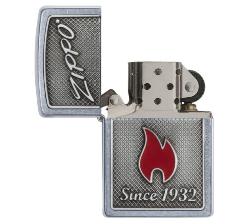 Зажигалка ZIPPO Classic с покрытием Street Chrome, латунь/сталь, серебристая, матовая, 36x12x56 мм