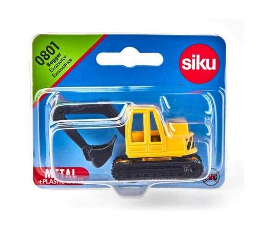Экскаватор Siku 0801 1/87, 6.8 см, желтый/черный
