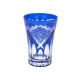 Стакан TAJIMA GLASS Хризантема и веер 240 мл, лазурный