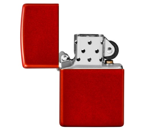 Зажигалка ZIPPO Classic с покрытием Metallic Red, латунь/сталь, красная, матовая, 38x13x57 мм
