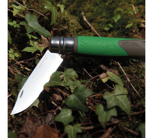 Нож Opinel №12 ExploreTick Remover, зеленый