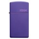 Зажигалка ZIPPO Slim® с покрытием Purple Matte, латунь/сталь, фиолетовая, матовая, 29x10x60 мм