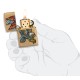 Зажигалка ZIPPO Tattoo Eagle с покрытием Brushed Brass, медь/сталь, золотистая, матовая, 38x13x57 мм
