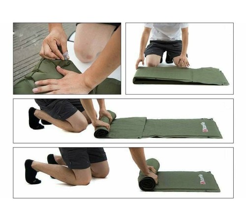 Коврик для сна Naturehike NH15Q002-D с подушкой голубой, 6927595782583
