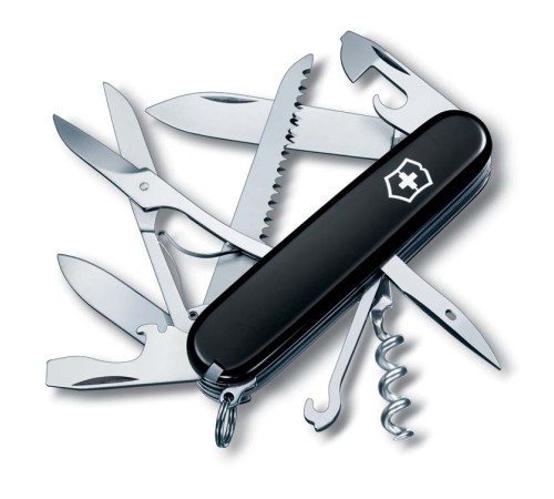 Нож перочинный VICTORINOX Huntsman, 91 мм, 15 функций, чёрный
