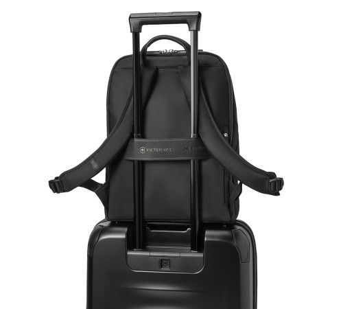 Рюкзак VICTORINOX Victoria Signature Deluxe Backpack, черный, нейлон/кожа, 32x18x39 см