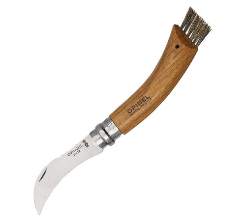 Нож грибника Opinel №8,  нержавеющая сталь, рукоять дуб, чехол, деревянный футляр, 001327