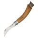 Нож грибника Opinel №8,  нержавеющая сталь, рукоять дуб, чехол, деревянный футляр, 001327