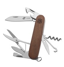 Нож перочинный Stinger, 90 мм, 13 функций, материал рукояти: древесина сапеле