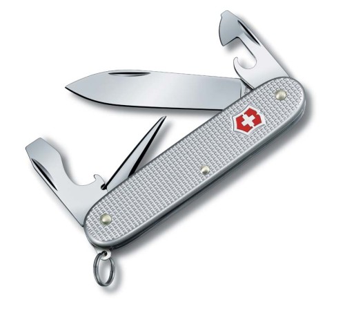 Нож перочинный VICTORINOX Pioneer, 93 мм, 8 функций, алюминиевая рукоять, серебристый