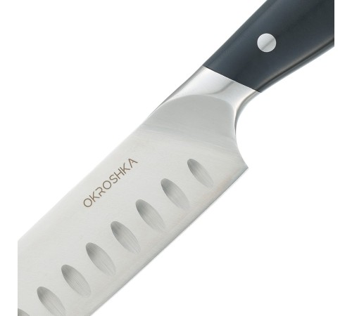 Нож сантоку OKROSHKA ТАРТАР, лезвие 15,5 см