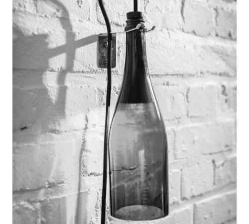 Светильник подвесной из винной бутылки L'Atelier du Vin Bouteille torche Vert bouteille, прозрачный